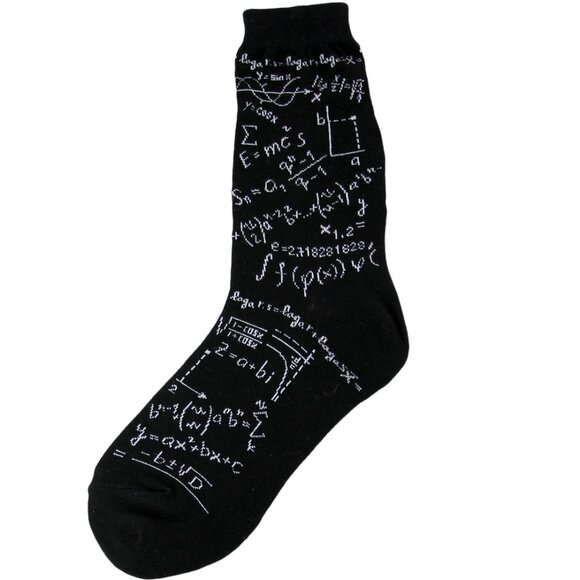 Men's Math Equation Socks Science ModCloth Hot Topic - Picture 1 of 5